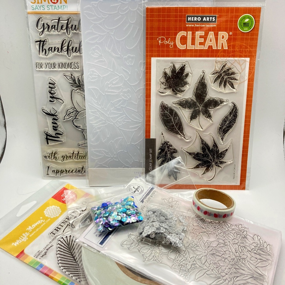 Papercrafting Bundle — Stamps, Dies, Embossing Folder, and More